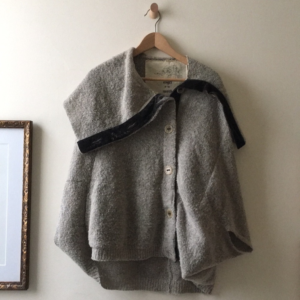 Anthropologie Angel of the North Cape Sweater